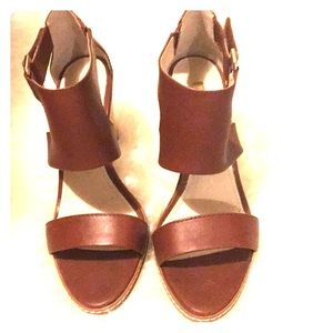 Louise Et Cie Brown Ankle Strap Wedge